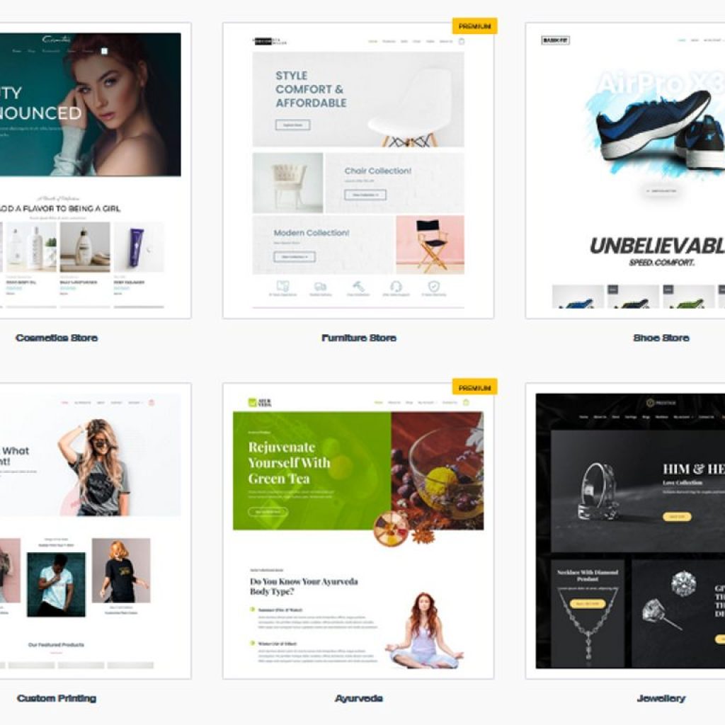 astra webshops examples