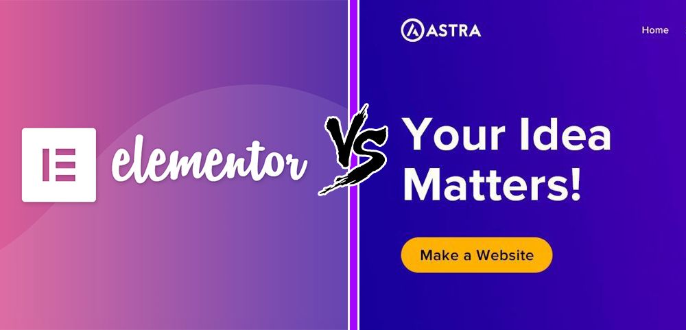 Elementor vs Astra