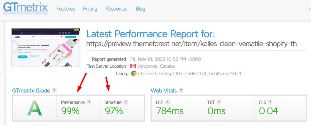 kalles theme review load speed