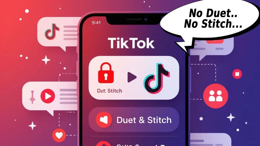tiktok cant use duet or stitch 2