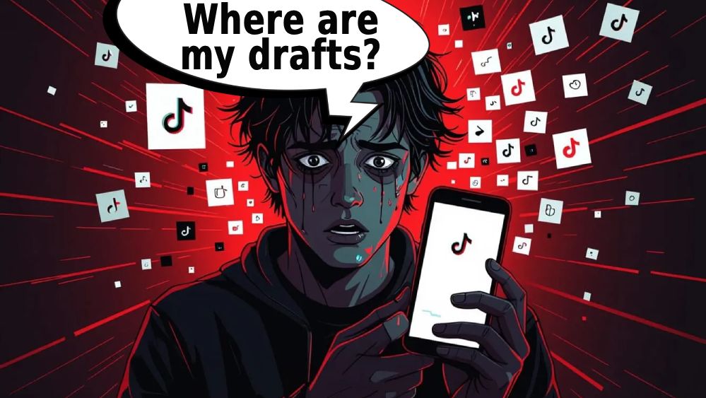 tiktok how recover disappeared drafts
