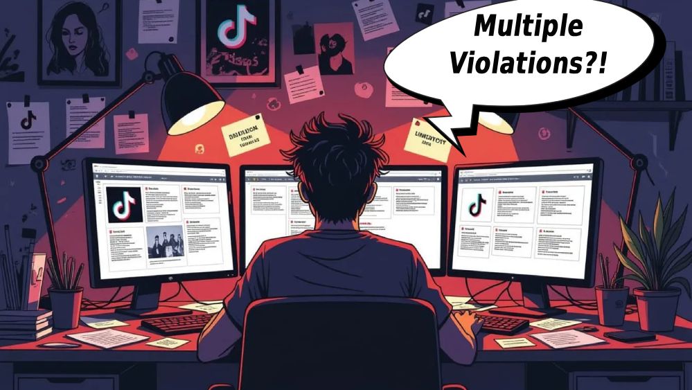 tiktok multiple spam violations flagged