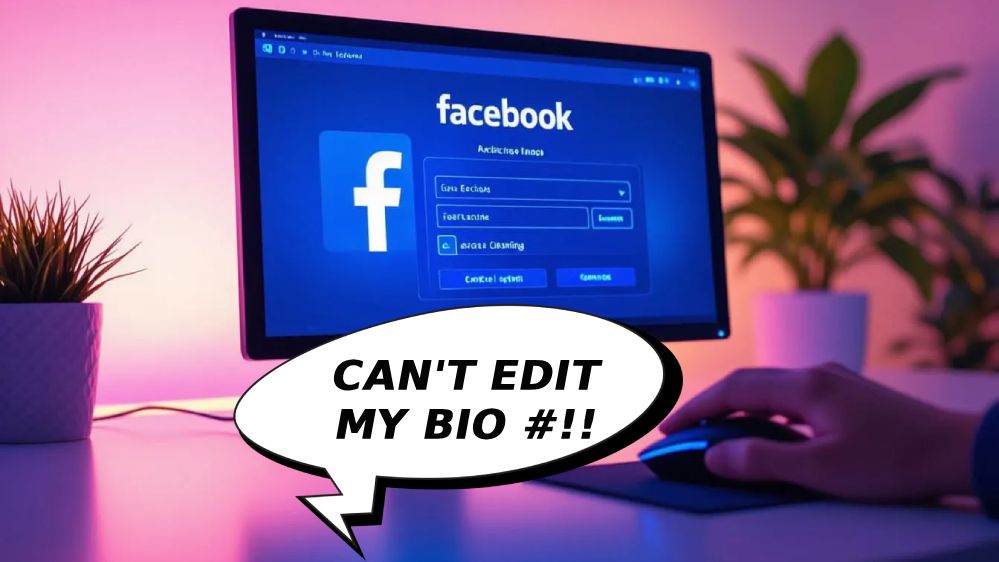 cant edit facebook bio or about section