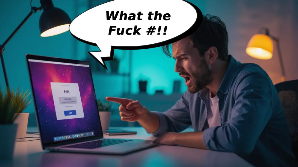 facebook cache corrupted edit button fix