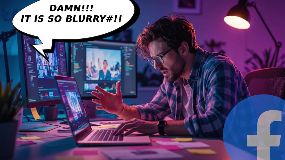 facebook cover photo wont upload or shows blurry