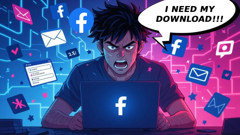 facebook data archive download not working