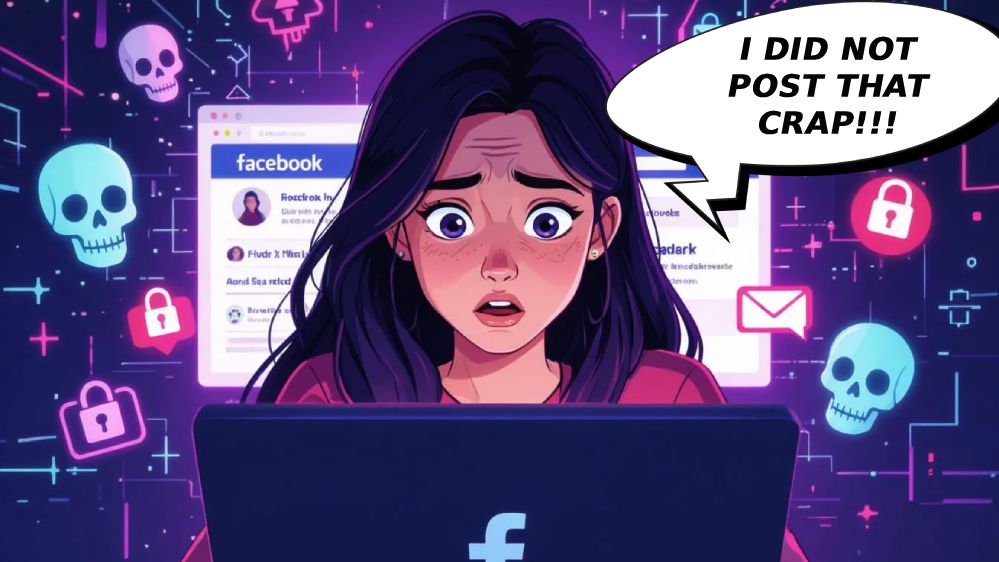 facebook hacked spam posts account compromised