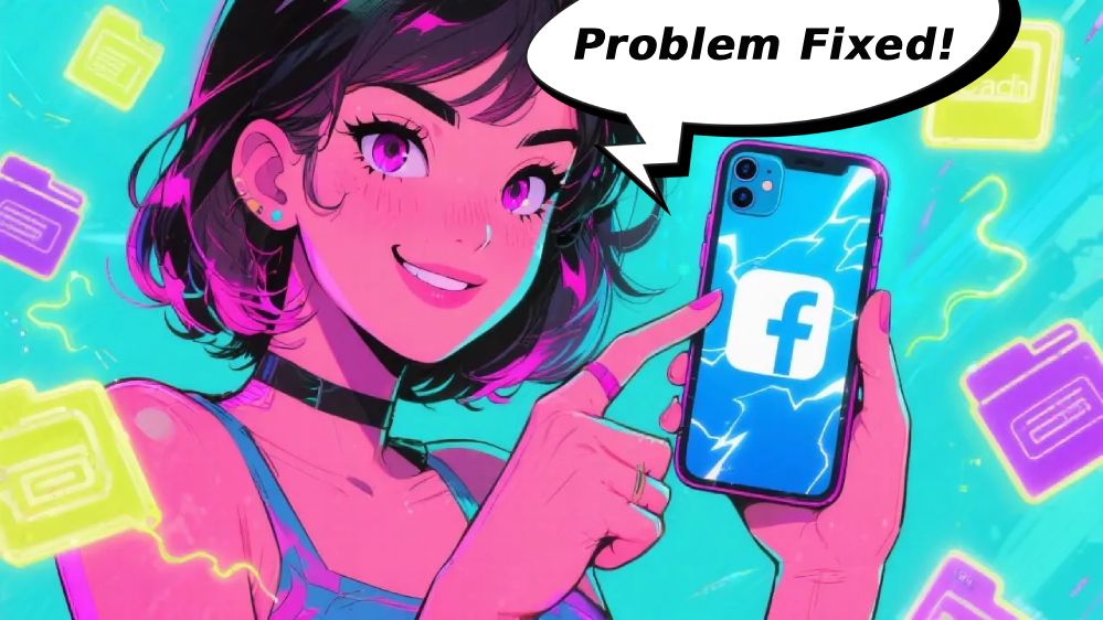 facebook lite alternative solution girl pointing