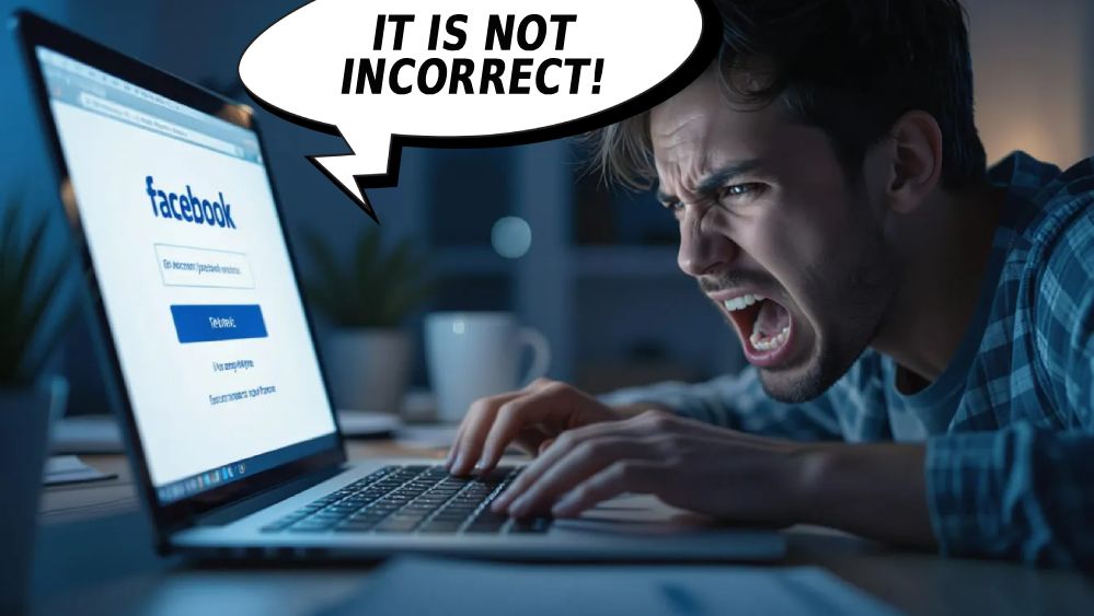 facebook login says incorrect password but i know its right