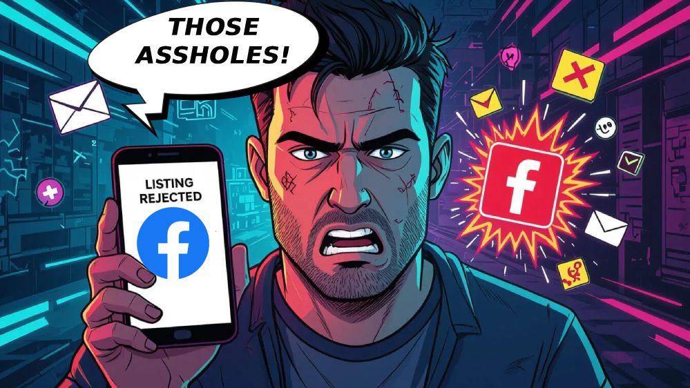 facebook marketplace listing rejected angry man