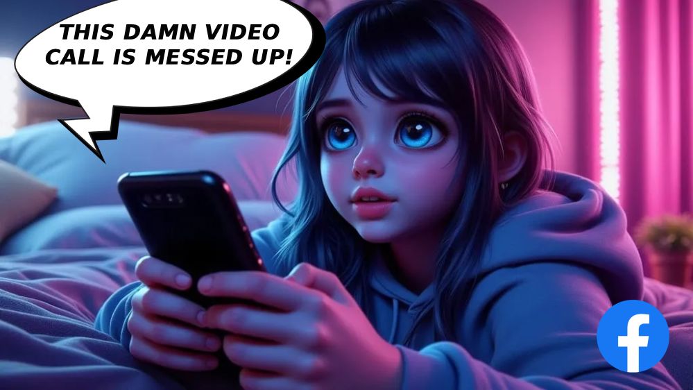 messenger video call not working girl frustrated