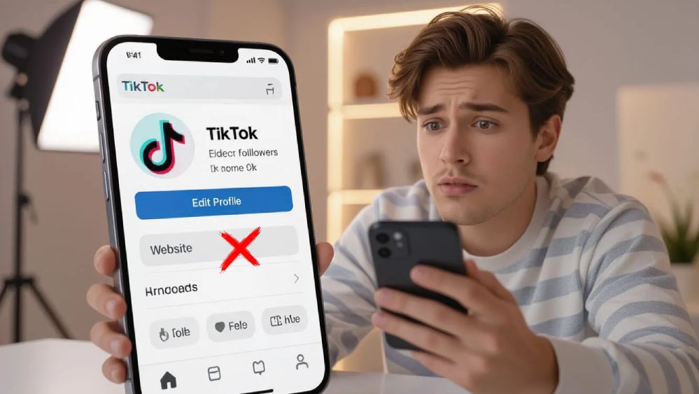 tiktok website field missing