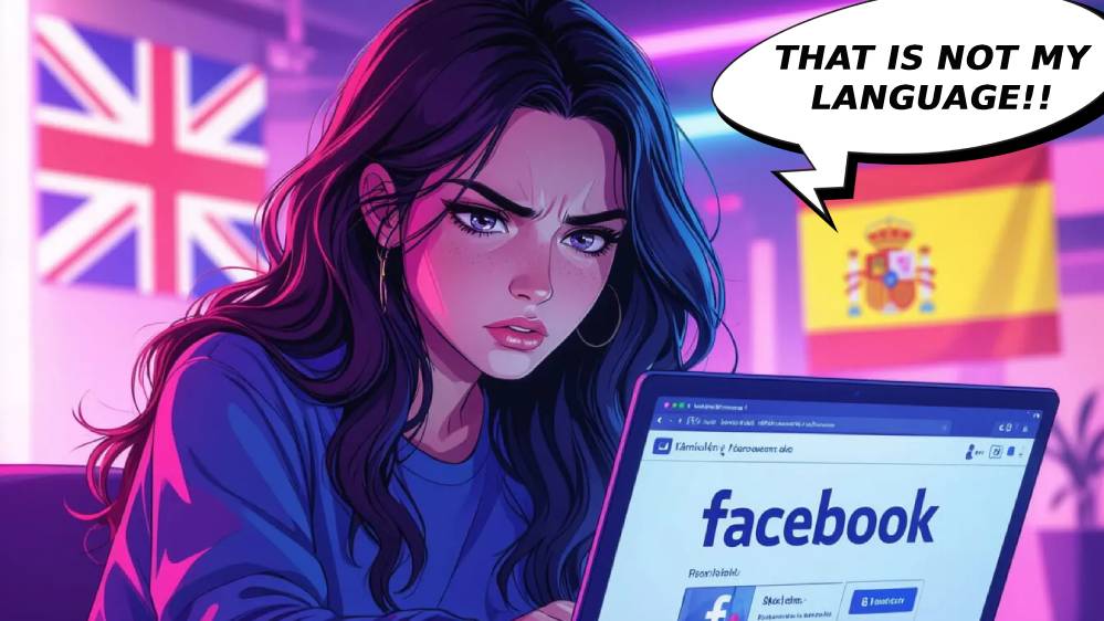 facebook posts wrong language foreign content