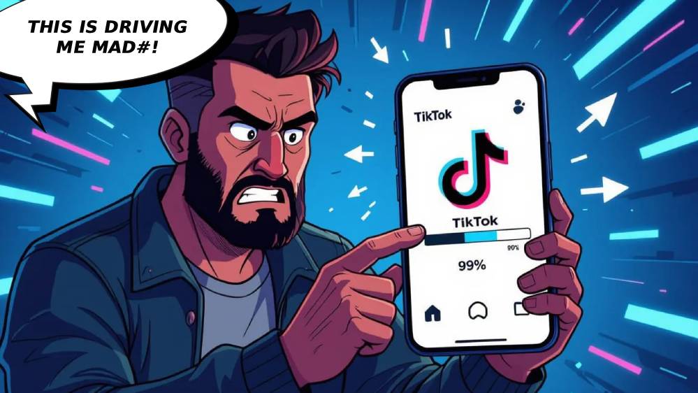 tiktok upload stuck at zero